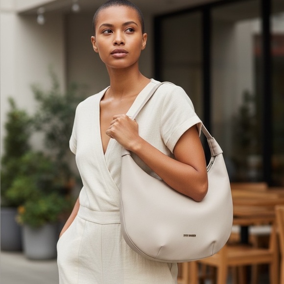 Steve Madden Handbags - Steve Madden White Hobo Bag with Minimalist Design